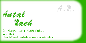 antal mach business card